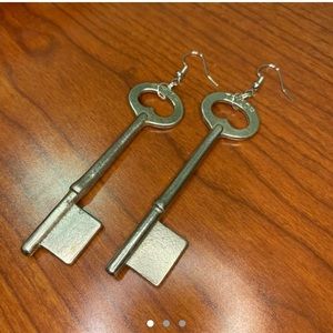 Vintage Key Earrings